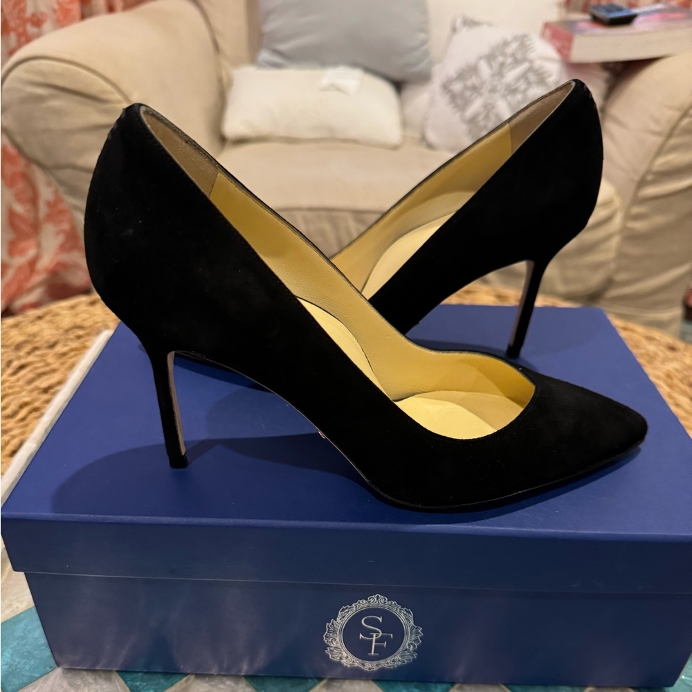 Stunning Sarah Flint Perfect Pump 85 in Black Suede New 💖🖤💖